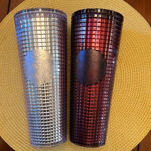 Holiday grid Venti tumblers